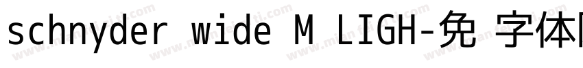 schnyder wide M LIGH字体转换